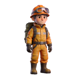 Volcano Explorer Icon for Adventure and Safety Themes
