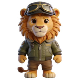 Adventurous Lion Icon for Travel and Fun