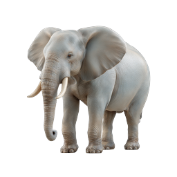 Icône d'éléphant d'Afrique réaliste - Illustration de vie sauvage