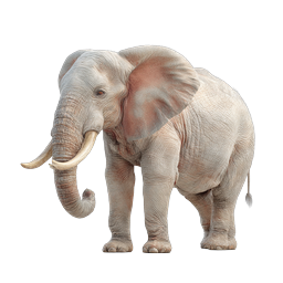 Realistic African Elephant Wildlife Icon - Detailed 3D Render