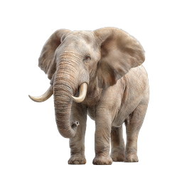 Realistic African Elephant 3D Render Icon