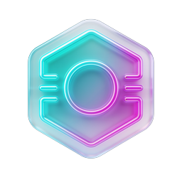 Ícone de Hexágono de Circuito de IA | Design Tech Neon Futurista
