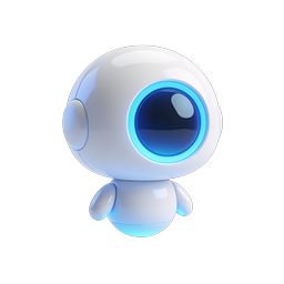 AI Robot Assistant Icon - Cute 3D Mascot Design