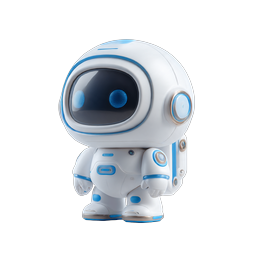Cute AI Robot Character Icon - Friendly Tech Mascot