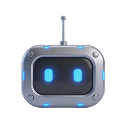 AI Robot Head Icon - Futuristic Technology Symbol