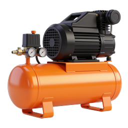 Air Compressor Industrial Equipment 3D Icon