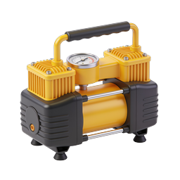 3D Air Compressor Icon | Industrial Equipment PNG