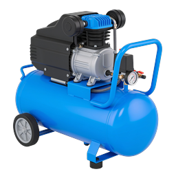 Air Compressor Machine Icon - Realistic 3D Industrial Tool