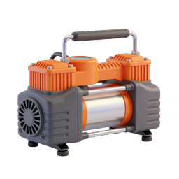 Air Compressor Pump Icon - Industrial 3D Render