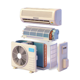 Air Conditioner Exploded View 3D Icon