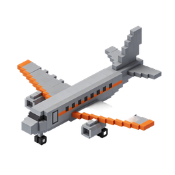 Blocky Airplane Icon for Travel Agencies and Apps
