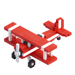 Vibrant Red Airplane Icon for Creative Designs