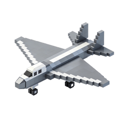 Stylish Pixel Art Airplane Icon for Transportation Use