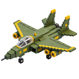 Block Jet Icon: Unique Pixelated Aircraft Design