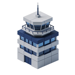 Airport Control Tower Icon for Aviation Services