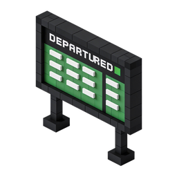 Stylish Departure Board Icon for Travel Applications