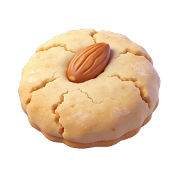 Realistic Almond Cookie Icon - Bakery & Dessert Graphics