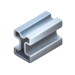 Aluminum Extrusion Profile Icon | Industrial Metal Component