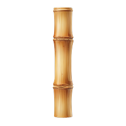 Amber Bamboo Stalks Realistic 3D Icon | Nature Series