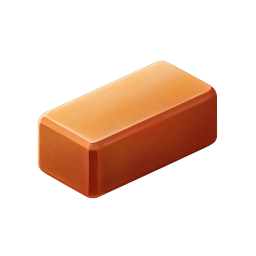 Amber Soap Bar Icon - Clay Style 3D Render