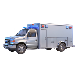 Ambulance Emergency Vehicle 3D Icon | Medical Transport