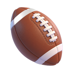 American Football Icon - 3D Realistic Sports Ball
