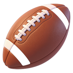 American Football Icon - 3D Realistic Sports Ball