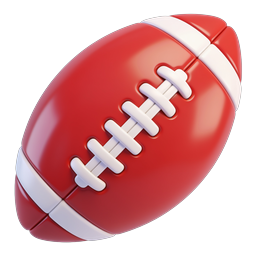 American Football Icon - 3D Sports Ball Design