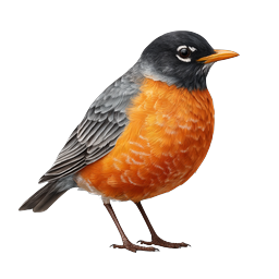American Robin Realistic Bird Icon | Nature Wildlife