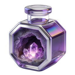 Enchanted Amethyst Crystal Bottle Icon