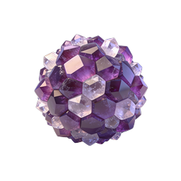 Amethyst Crystal Cluster Icon | Realistic Purple Gemstone