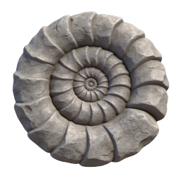 Realistic Ammonite Fossil Spiral Shell Icon
