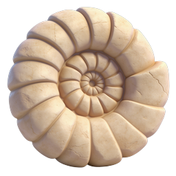 Ammonit Fossil Spiralmuschel 3D Icon | Natur Kollektion