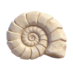 Ammonite Fossil Spiral Shell 3D Icon