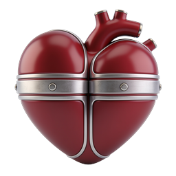 3D Anatomical Heart Icon - Realistic Medical Symbol