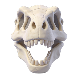 Anatomical Skull and Mandible 3D Icon for Medical Use