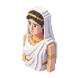 古代エジプトのボクセルフィギュアアイコン - 3D アイソメトリックキャラクター