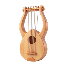 Ancient Greek Lyre 3D Icon | Classical Musical Instrument