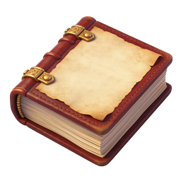 Ancient Leather Bound Spellbook Icon | Fantasy Tome