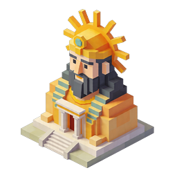 Ancient Mayan Temple 3D Isometric Icon