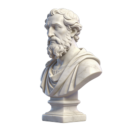 Icono de busto de mármol de filósofo antiguo – escultura clásica