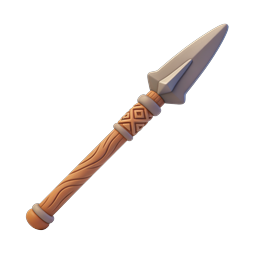 古代の槍武器3Dアイコン - ファンタジーRPGゲームアセット