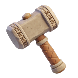 Antiker steinerner Kriegshammer-Icon - Realistischer 3D-Render