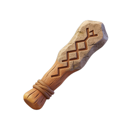 Ancient Stone Stick Icon for Historical Themes
