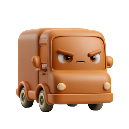 Angry Clay Delivery Truck Character Icon