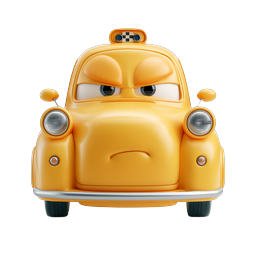 Angry Taxi Icon for Transportation Apps