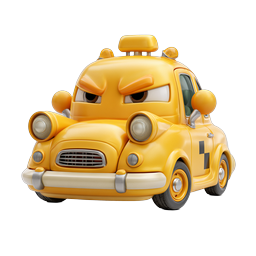 Angry Taxi Icon for Fun Transportation Designs