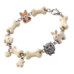 かわいいアニマルチャームブレスレットアイコン - 3D クレイスタイル