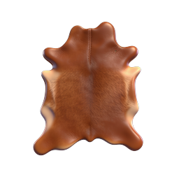 Realistic Animal Hide Leather Rug Icon