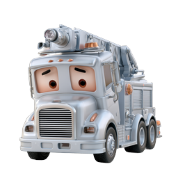 Animated Tow Truck Character Icon - 3D Rendered Vehicle
